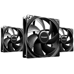 be quiet! Pure Wings 3 Ventilateur PWM 120 mm, 3 ventilateurs inclus, haute vitesse maximale, faible vitesse minimale, cadre de