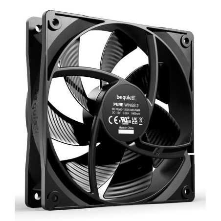 be quiet! Pure Wings 3 Ventilateur PWM 120 mm, 3 ventilateurs inclus, haute vitesse maximale, faible vitesse minimale, cadre de