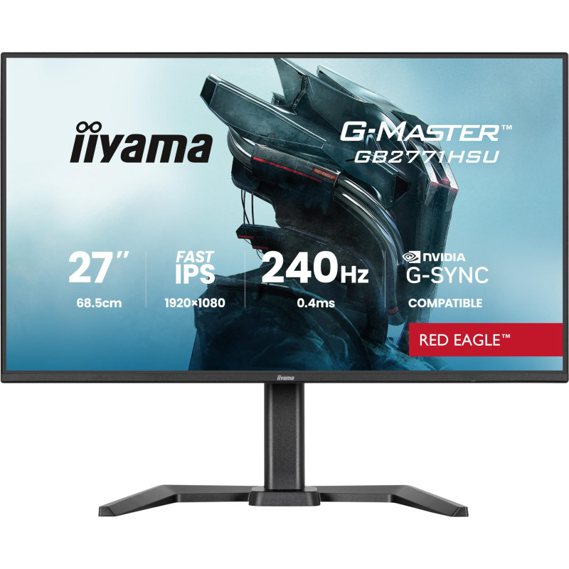 iiyama Ecran G-Master Red Eagle, GB2771HSU-B1, Fast IPS, FHD@240Hz,0.4ms MPRT, 350cd, Haut-parleurs, HDMI/DP/USB (2 x3.2 + 2X Ty iiyama Ecran G-Master Red Eagle, GB2771HSU-B1, Fast IPS, FHD@240Hz,0.4ms MPRT, 350cd, Haut-parleurs, HDMI/DP/USB (2 x3.2 + 2X Ty