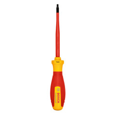 Bosch Professional tournevis VDE plat TX20x100 (certifié jusqu'à 1 000 V, isolé avec un élastomère thermoplastique (TPE))