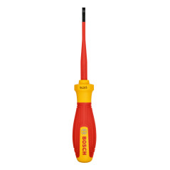 Bosch Professional tournevis VDE plat de 3,5x75 (certifié jusqu'à 1 000 V, isolé avec du polypropylène (PP) et un élastomère the