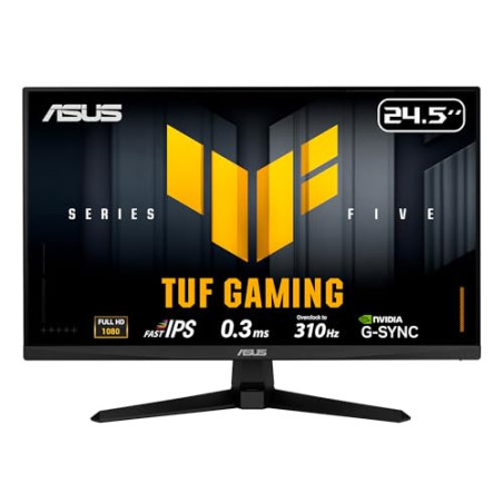 Moniteur de Jeu TUF Gaming Series 5 VG259QMR5A – Écran IPS Full HD 24,5 Pouces, 310 Hz (OC), 0,3 ms, Compatible G-Sync, AMD Free