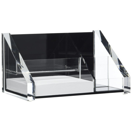 Wedo 605101 Multipot acryl avec cube mémo Transparent/Noir
