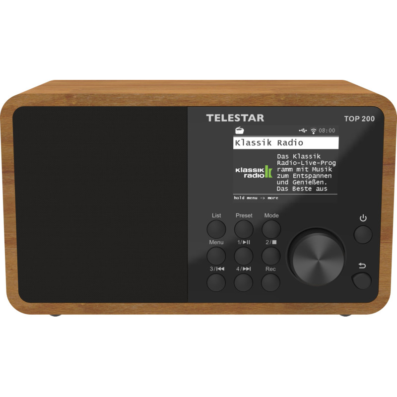 TELESTAR Top 200 – Radio Dab Plus -Internet (Mono, 10 W, Bluetooth Audio-Streaming & Fonction émetteur, Enregistrement USB, syst TELESTAR Top 200 – Radio Dab Plus -Internet (Mono, 10 W, Bluetooth Audio-Streaming & Fonction émetteur, Enregistrement USB, syst