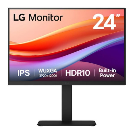LG 24BA55W-B.AEU 60,45cm 23,8Zoll IPS 1920x1200 16:10 350cd/m2 5ms HDMI DP USB Black [Energieklasse E] (24BA55W-B)