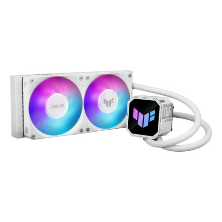 ASUS TUF Gaming LC III 240 ARGB White All-in-One Liquid CPU Refroidissement à eau (deux ventilateurs préinstallés, Aura ARGB, tu