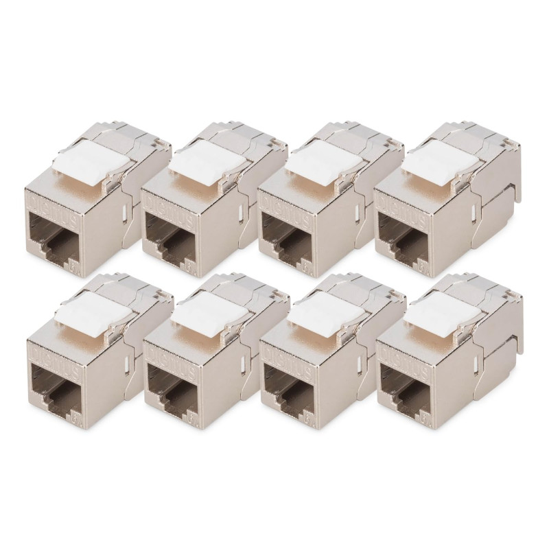 DIGITUS Module Keystone Cat-6A blindé – 8 pièces – Version courte – Prise RJ45 – 500 MHz 10GBase-T – AWG 26-22 – Design élégant DIGITUS Module Keystone Cat-6A blindé – 8 pièces – Version courte – Prise RJ45 – 500 MHz 10GBase-T – AWG 26-22 – Design élégant
