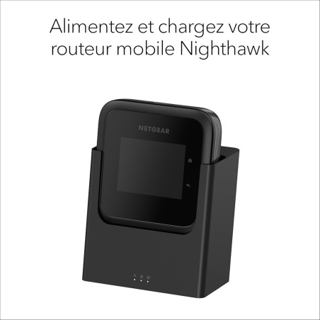 NETGEAR Nighthawk Socle Ethernet Gigabit 2 Ports (MD200) – Dock avec Alimentation et connexions filaires pour Votre routeur Mobi