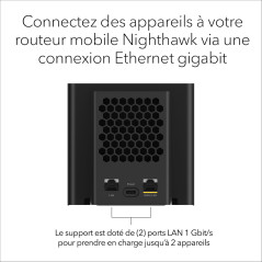 NETGEAR Nighthawk Socle Ethernet Gigabit 2 Ports (MD200) – Dock avec Alimentation et connexions filaires pour Votre routeur Mobi