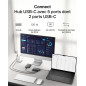 Belkin Hub USB-C 5 Ports avec HDMI 4K à 60 Hz, Power Delivery 100 W, Transfert de Données 5 Gbit/s, pour MacBook, iPad Pro, Chro Belkin Hub USB-C 5 Ports avec HDMI 4K à 60 Hz, Power Delivery 100 W, Transfert de Données 5 Gbit/s, pour MacBook, iPad Pro, Chro