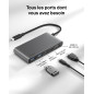 Belkin Hub USB-C 5 Ports avec HDMI 4K à 60 Hz, Power Delivery 100 W, Transfert de Données 5 Gbit/s, pour MacBook, iPad Pro, Chro Belkin Hub USB-C 5 Ports avec HDMI 4K à 60 Hz, Power Delivery 100 W, Transfert de Données 5 Gbit/s, pour MacBook, iPad Pro, Chro