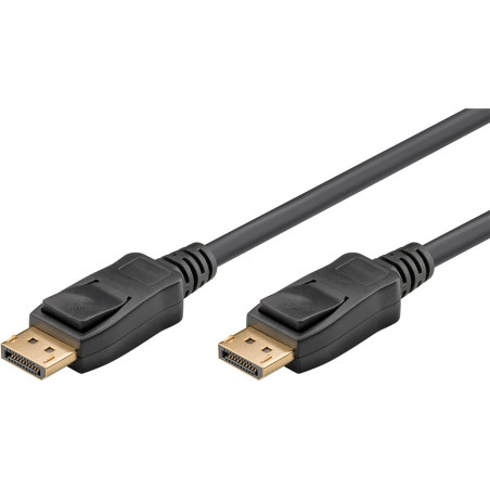 goobay Câble DisplayPort 2.x / 40 Gbit/s, résolution ultra haute 8K, 2 m, câble DP pour jeux et divertissement à domicile, UHBR1