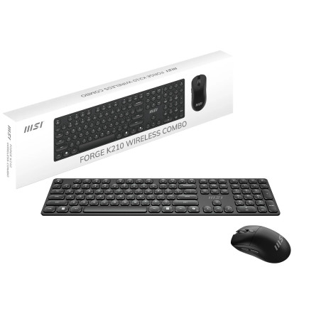 MSI FORGE K210 WIRELESS COMBO FR Ensemble Clavier + Souris sans fil bureautique - AZERTY, disposition FR, Scissor Switches, Low-
