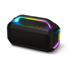 Philips TAS7000EB Enceinte sans Fil Bluetooth avec Puissance maximale de 100W, Bass+, éclairage LED, Auracast, IP67, 24 Heures d