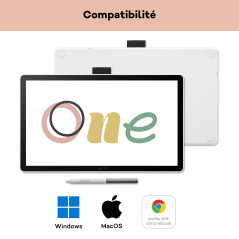 Wacom One 14 Tablette Graphique avec écran – 14″ Full HD avec Stylet sans Pile, écran antireflet, Pack Logiciel – Compatible Win