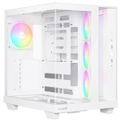 be quiet! Light Base 500 LX Boîtier PC White, Panneaux Avant et latéral entièrement vitrés, Style Aquarium, Conception à Double