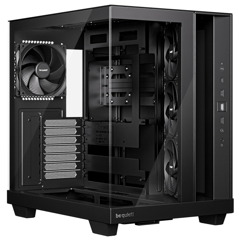 be quiet! Light Base 500 Boîtier PC, Panneaux Avant et latéral entièrement vitrés, Style Aquarium, Conception à Double Chambre, be quiet! Light Base 500 Boîtier PC, Panneaux Avant et latéral entièrement vitrés, Style Aquarium, Conception à Double Chambre,