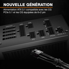 be quiet! Dark Power 14 850W, ATX 3.1, Certification 80 Plus Titanium, Alimentation modulaire, Refroidissement Actif & Semi-Pass