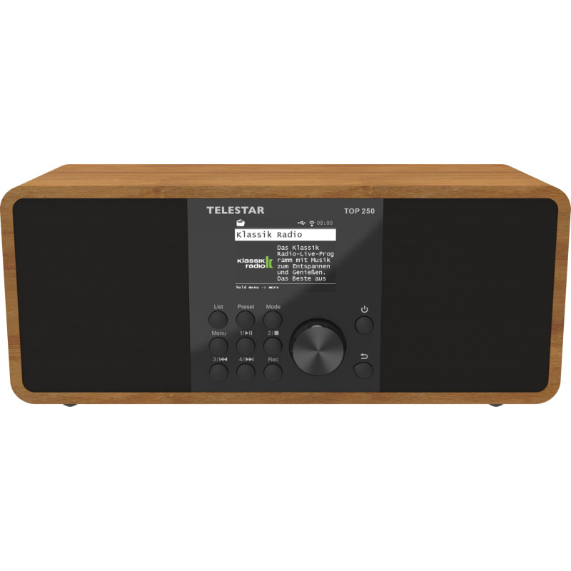 TELESTAR Top 250 – Radio Dab+/Internet (stéréo, 2 × 10 W, Bluetooth Audio-Streaming & Fonction d’Envoi, Enregistrement USB, syst