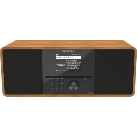 TELESTAR Top 300 – Radio Dab+/Internet avec Lecteur CD (stéréo, 2 × 15 W, Services de Streaming, Bluetooth Audio-Streaming & Fon