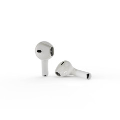 Gembird GMB-Audio Écouteurs Intra-Auriculaires TWS sans Fil, Blanc/Doré - Bluetooth 5.0 Avancé, Autonomie de Batterie Étendue, A