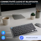 Bluestork - Pack Mini V2 Clavier Souris Sans Fil Rechargeable - Clavier sans fil AZERTY, Format Compact & Souris 1600 DPI - Doub Bluestork - Pack Mini V2 Clavier Souris Sans Fil Rechargeable - Clavier sans fil AZERTY, Format Compact & Souris 1600 DPI - Doub