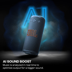 JBL Grip, Enceinte Bluetooth compacte, AI Sound Boost, étanche et resistante à la poussière IP68, éclairage d’Ambiance, 14 h d’a
