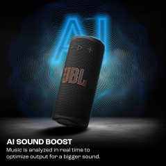 JBL Grip, Enceinte Bluetooth compacte, AI Sound Boost, étanche et resistante à la poussière IP68, éclairage d’Ambiance, 14 h d’a