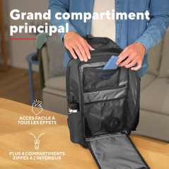 Trust Jersey Sac à Dos pour Ordinateur Portable 17 Pouces, Sac a Dos Voyage Impermeable 25 Litres, Plastique Recyclé, PC Laptop 