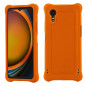 MOBILIS Coque Compatible avec Galaxy XCover 7 - Housse Etui Protection Bumper Anti-Choc, Antimicrobienne, Orange Fluo Haute Visi
