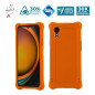 MOBILIS Coque Compatible avec Galaxy XCover 7 - Housse Etui Protection Bumper Anti-Choc, Antimicrobienne, Orange Fluo Haute Visi
