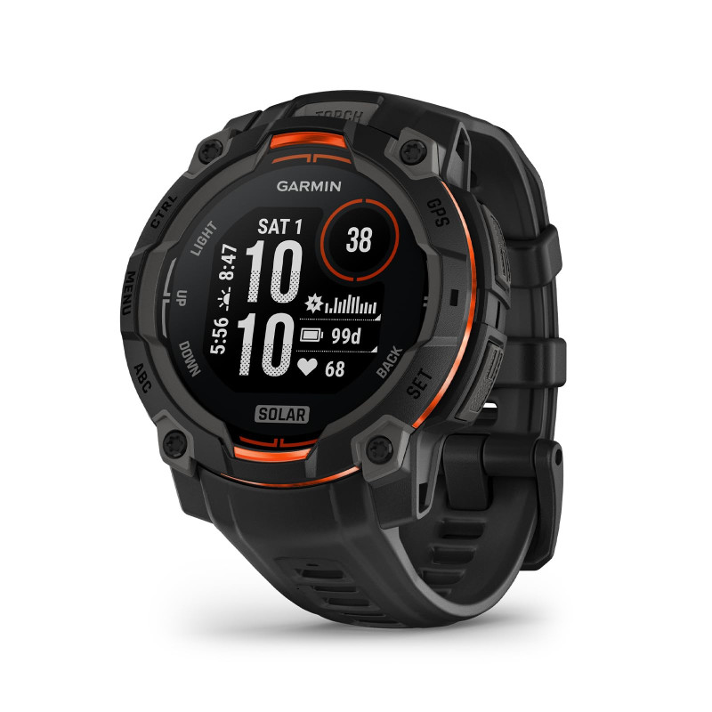 Garmin Instinct 3 GPS 45mm Smartwatch, Solar, Black