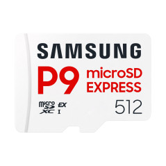 Samsung P9 Express microSD-Express 512 Go, Carte mémoire pour Console de Jeux, Vitesses de Lecture/écriture jusqu'à 800 Mo/s, po