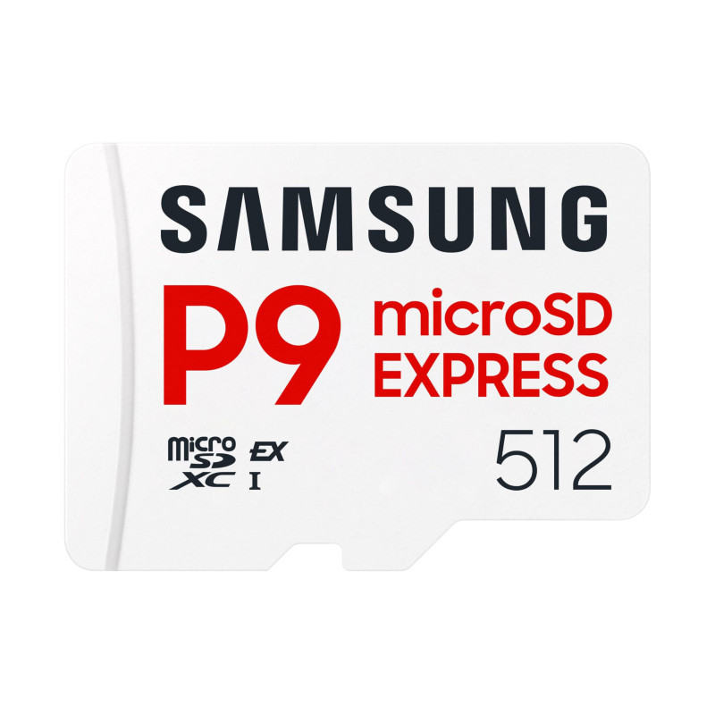 Samsung P9 Express microSD-Express 512 Go, Carte mémoire pour Console de Jeux, Vitesses de Lecture/écriture jusqu'à 800 Mo/s, po Samsung P9 Express microSD-Express 512 Go, Carte mémoire pour Console de Jeux, Vitesses de Lecture/écriture jusqu'à 800 Mo/s, po