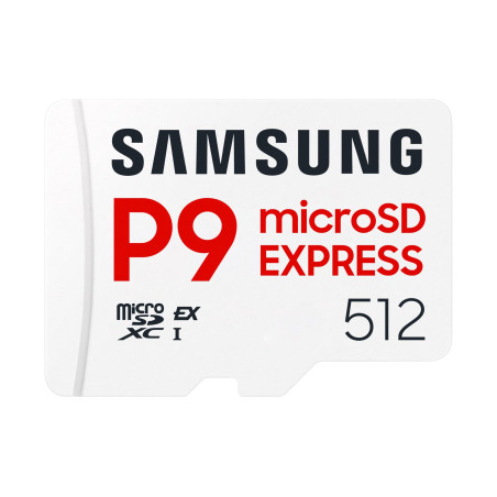 Samsung P9 Express microSD-Express 512 Go, Carte mémoire pour Console de Jeux, Vitesses de Lecture/écriture jusqu'à 800 Mo/s, po