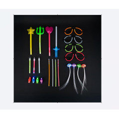 Realpower Boîte de 108 bâtons lumineux pour fête