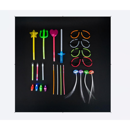 Realpower Boîte de 108 bâtons lumineux pour fête