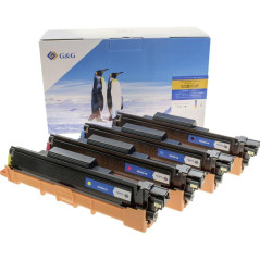 G&G Toner Remplacement pour Brother TN-243BK, TN-243C, TN-243M, TN-243Y Compatible Noir, Cyan, Magenta, Gel