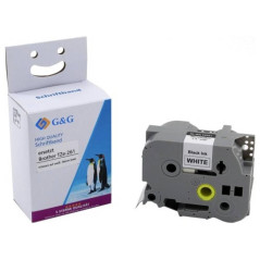 G&G Ruban BB-B-G-261 compatible avec Brother TZe-261 Couleur du ruban : blanc Couleur de police : noir 36 mm 8 m