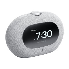 JBL Horizon 3 Enceinte Radio réveil Bluetooth Dab/Dab+/FM, Son Pro, Alarme Lever de Soleil, lumière ambiante, USB‑C, Gris