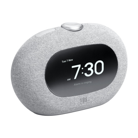 JBL Horizon 3 Enceinte Radio réveil Bluetooth Dab/Dab+/FM, Son Pro, Alarme Lever de Soleil, lumière ambiante, USB‑C, Gris