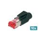 DIGITUS A-MO6 8/8 HRS - Connecteur réseau RJ45 Cat 6-10 pièces Hirose TM21 - Connecteur à sertir Cat6 Blindé - pour câble réseau DIGITUS A-MO6 8/8 HRS - Connecteur réseau RJ45 Cat 6-10 pièces Hirose TM21 - Connecteur à sertir Cat6 Blindé - pour câble réseau