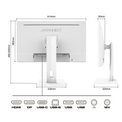 JAPANNEXT 68,5 cm JN-IPS270UHD60F-C65W-HSP-W HDMI/DP UHD