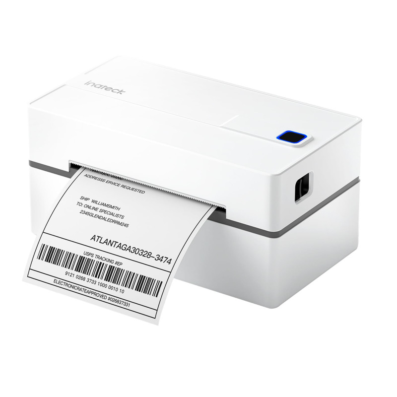 Inateck Imprimante D'étiquettes Thermiques Bluetooth, Imprimante sans Fil 4x6 pour L'expédition De Colis, Compatible avec iPhone Inateck Imprimante D'étiquettes Thermiques Bluetooth, Imprimante sans Fil 4x6 pour L'expédition De Colis, Compatible avec iPhone