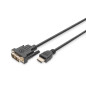 DIGITUS Câble adaptateur HDMI - Type A vers DVI-D (18+1) - Full HD - 2m - Liaison simple - Compatible avec PC, moniteur, project DIGITUS Câble adaptateur HDMI - Type A vers DVI-D (18+1) - Full HD - 2m - Liaison simple - Compatible avec PC, moniteur, project