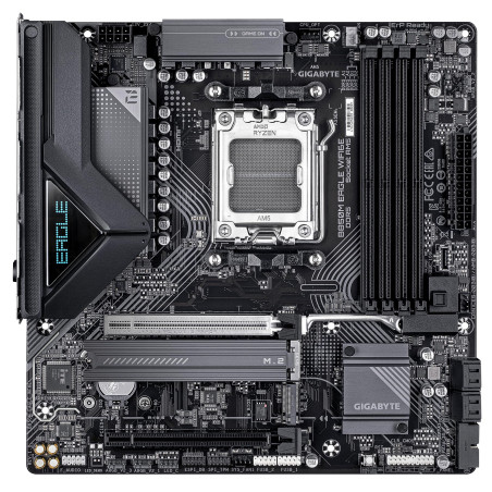 GIGABYTE B850M Eagle WIFI6E Carte Mère - Processeurs AMD Ryzen Série 9000, VRM numérique 8+2+2 Phases, Jusqu’à 8200MHz DDR5 (OC)