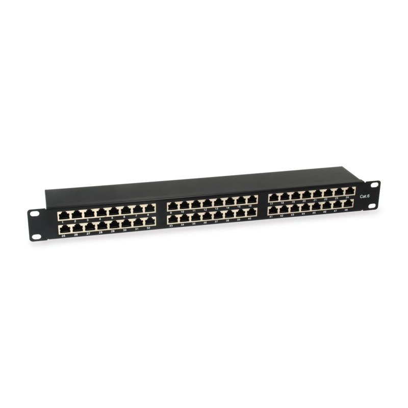 EQUIP 326449 PATCHPANEL 48X RJ45 CAT6 19" 1HE Negro EQUIP 326449 PATCHPANEL 48X RJ45 CAT6 19" 1HE Negro