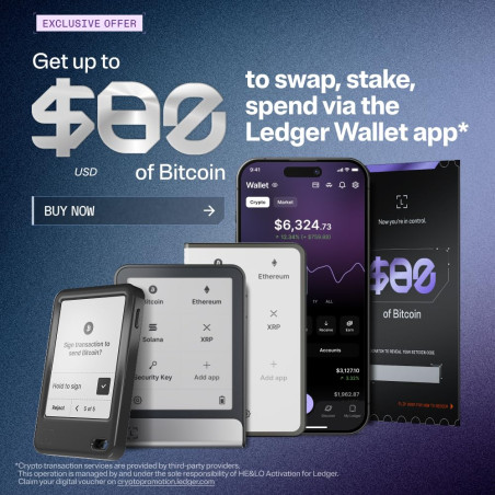 Ledger Nano Gen5 avec BTC - Le Signer Crypto à écran Tactile, idéal pour débuter - Achetez et échangez des Actifs numériques en
