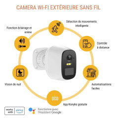 Caméra de Surveillance - Konyks - Camini Air SE - Extérieur - Wi-FI - Batterie 5200 mAh