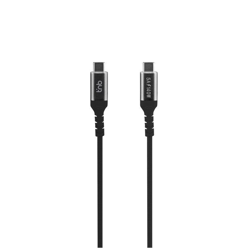 T'nB - Câble USB-C vers USB-C 140W pour MacBook Pro 2021+ / Air 2022+, 2m, Câble Tressé Résistant, Connecteurs Aluminium Renforc T'nB - Câble USB-C vers USB-C 140W pour MacBook Pro 2021+ / Air 2022+, 2m, Câble Tressé Résistant, Connecteurs Aluminium Renforc